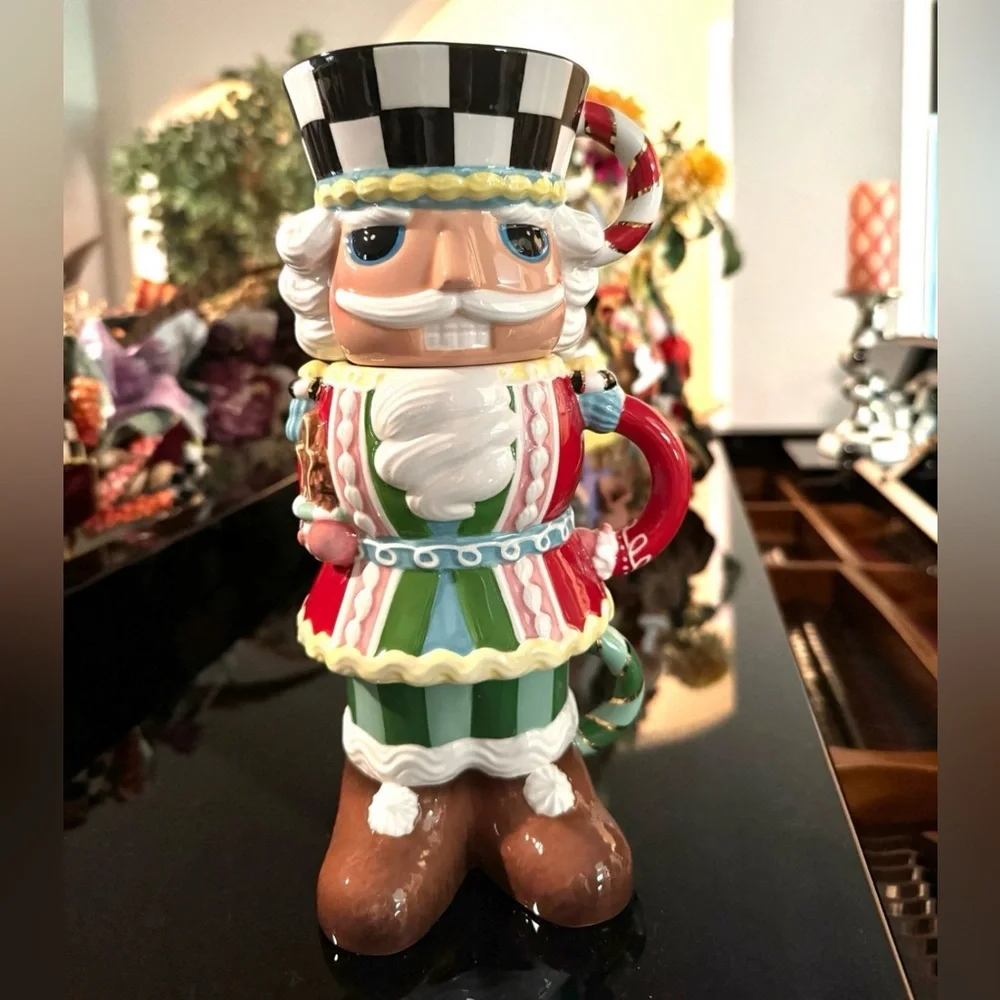 MacKenzie-Childs Holiday Sweets Nutcracker Stacking Mugs - Picture 1 of 1
